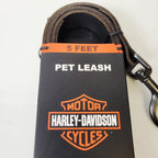 Black Leather Dog Leash for Harley-Davidson (MPC260-08)