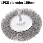 Drill Wire Brushes for Cleaning Rust on Surfaces (Set of 4)