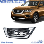 Chrome & Black Front Upper Bumper Grille for Nissan Pathfinder (2017-2020)