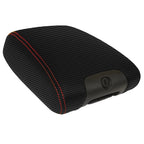 Console Armrest Cover for Jeep Wrangler (2011–2017) Carbon Fiber Red Stitch