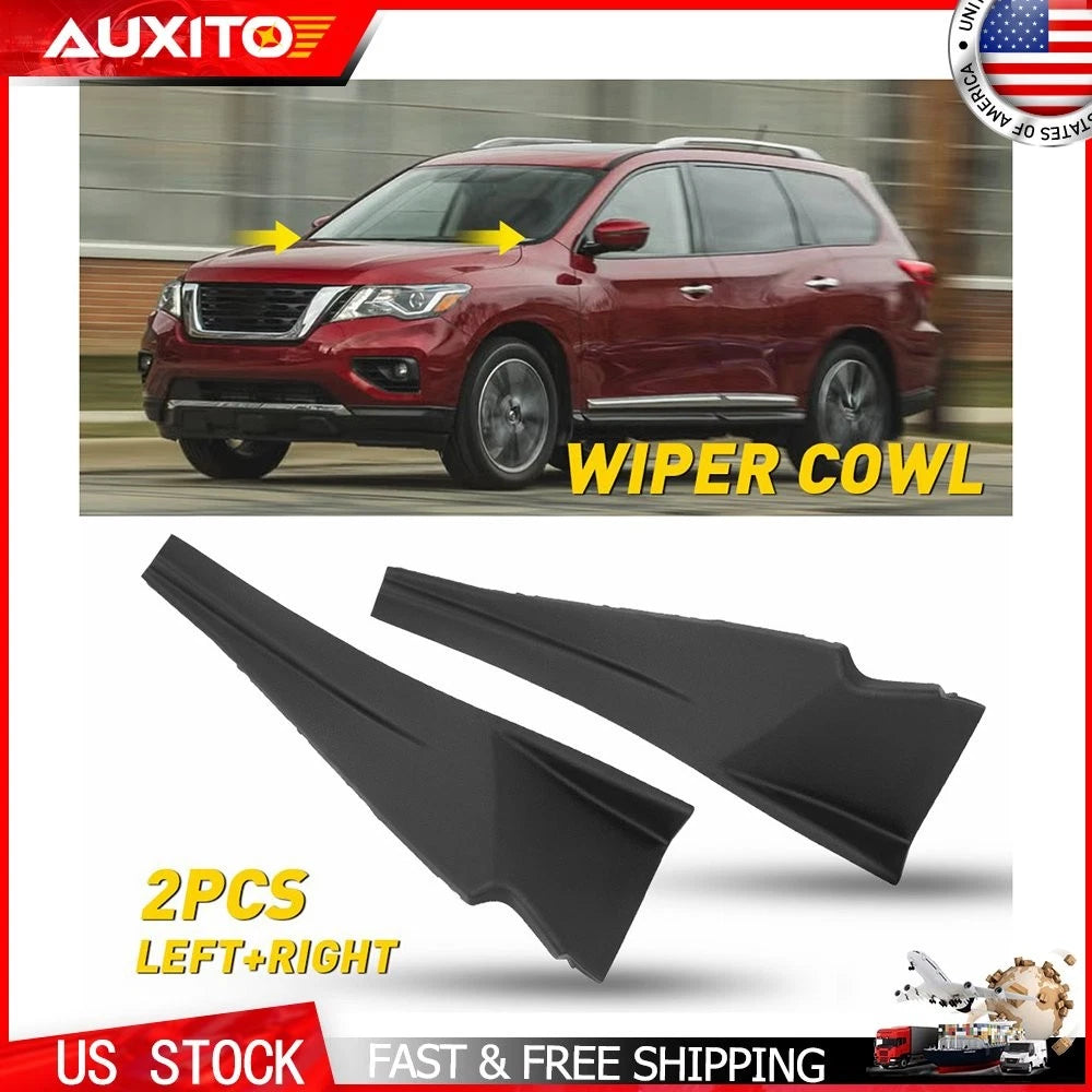 Set of 2 Wiper Cowl Extension Trim LH RH for Nissan Pathfinder (2013–2020) 66895-3KA0A