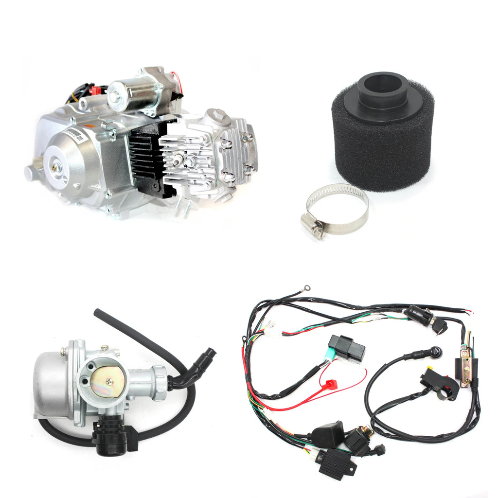 BT 125cc Auto Engine Motor + Wiring Kit + Carby for Quad Dirt Bike ATV