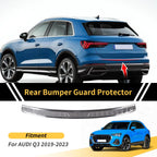 Rear Bumper Topper for Audi Q3 (2019–2023) Silver Tone 1 Pcs