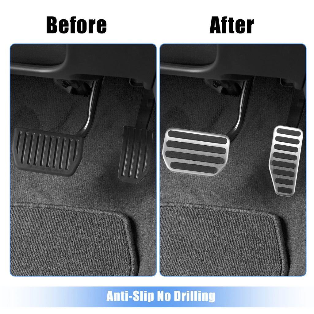 2X Gas Brake Pedal Covers for Suzuki Jimny JB64W (2018–2022) Silver Tone