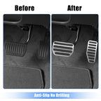 2X Gas Brake Pedal Covers for Suzuki Jimny JB64W (2018–2022) Silver Tone