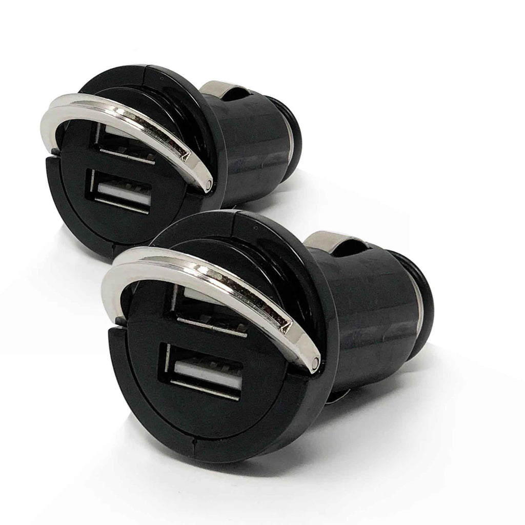 Dual USB Charger Adapter for Universal Vehicles (12V-24V) FO3735-M2 (Pair)