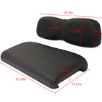 Set of 2 Black Front Seat Cushions for Club Car DS