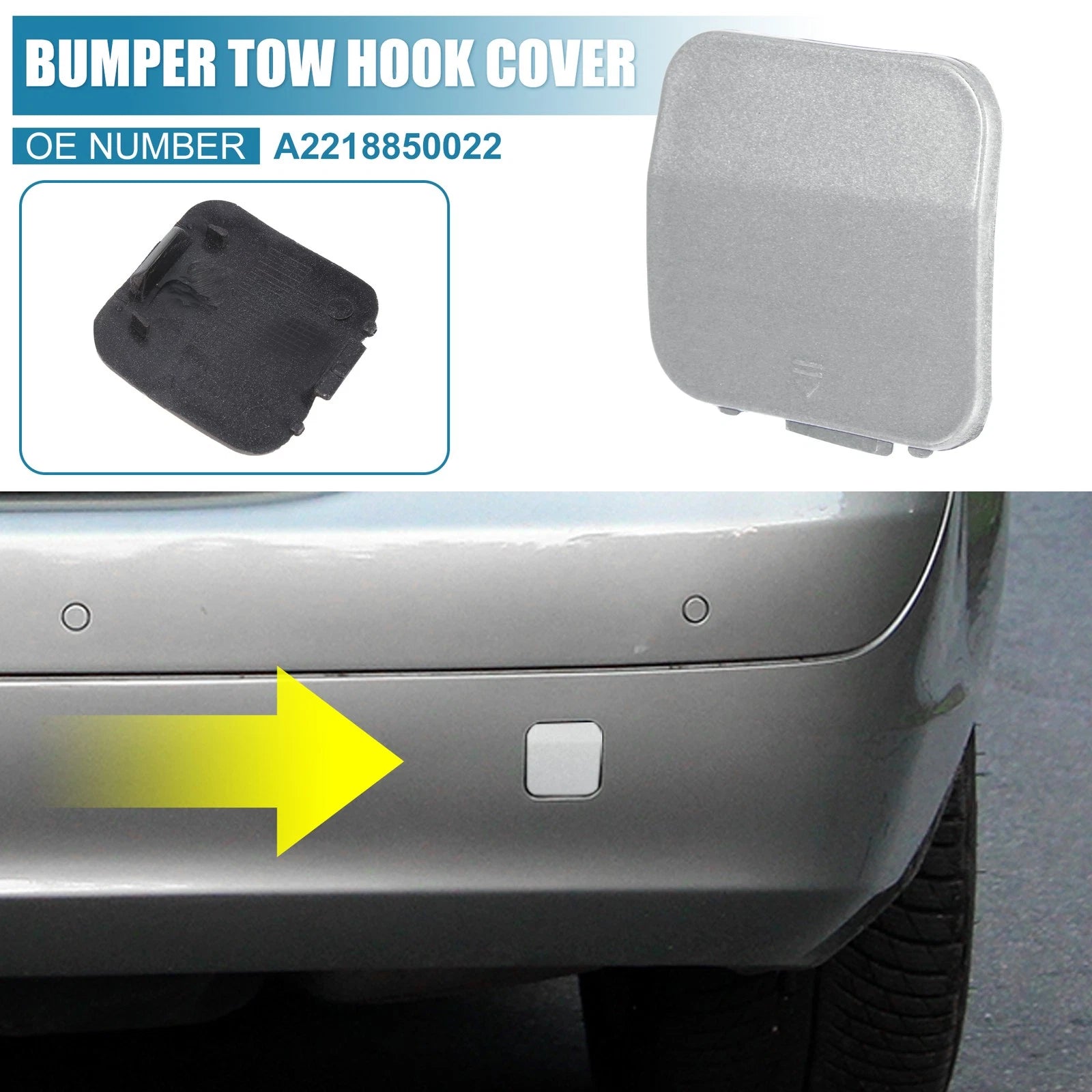 A2218850022 Rear Bumper Tow Hook Cover for Mercedes-Benz S-Class (2014–2020)