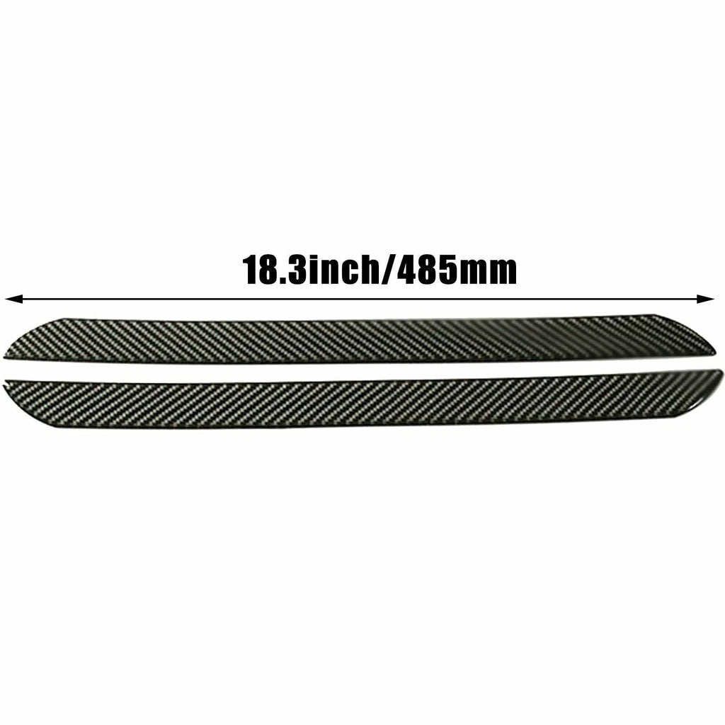 2x Door Scuff Sill Plate Guard Panel Protect Trim Cover Universal (Carbon Fiber)