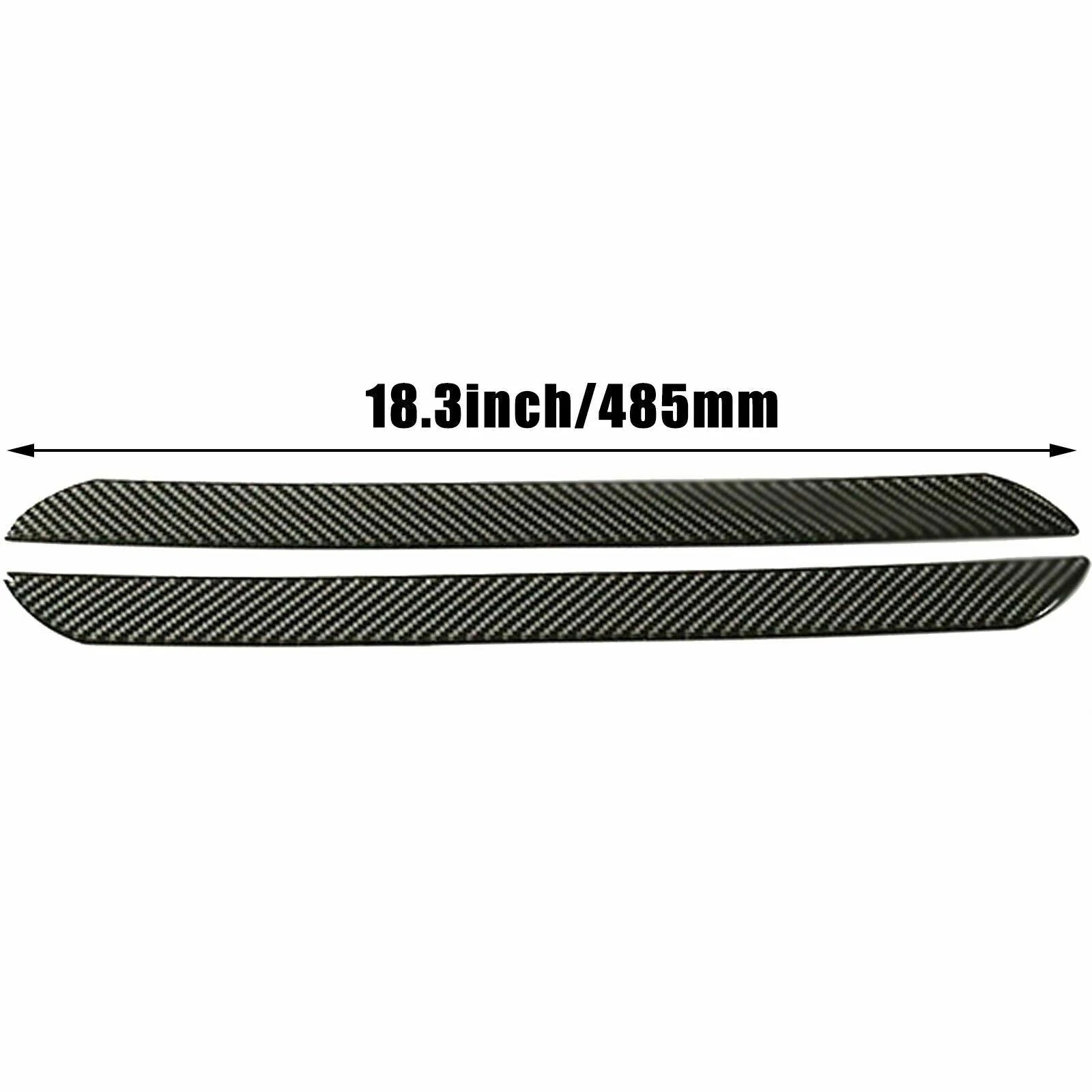 2x Door Scuff Sill Plate Guard Panel Protect Trim Cover Universal (Carbon Fiber)