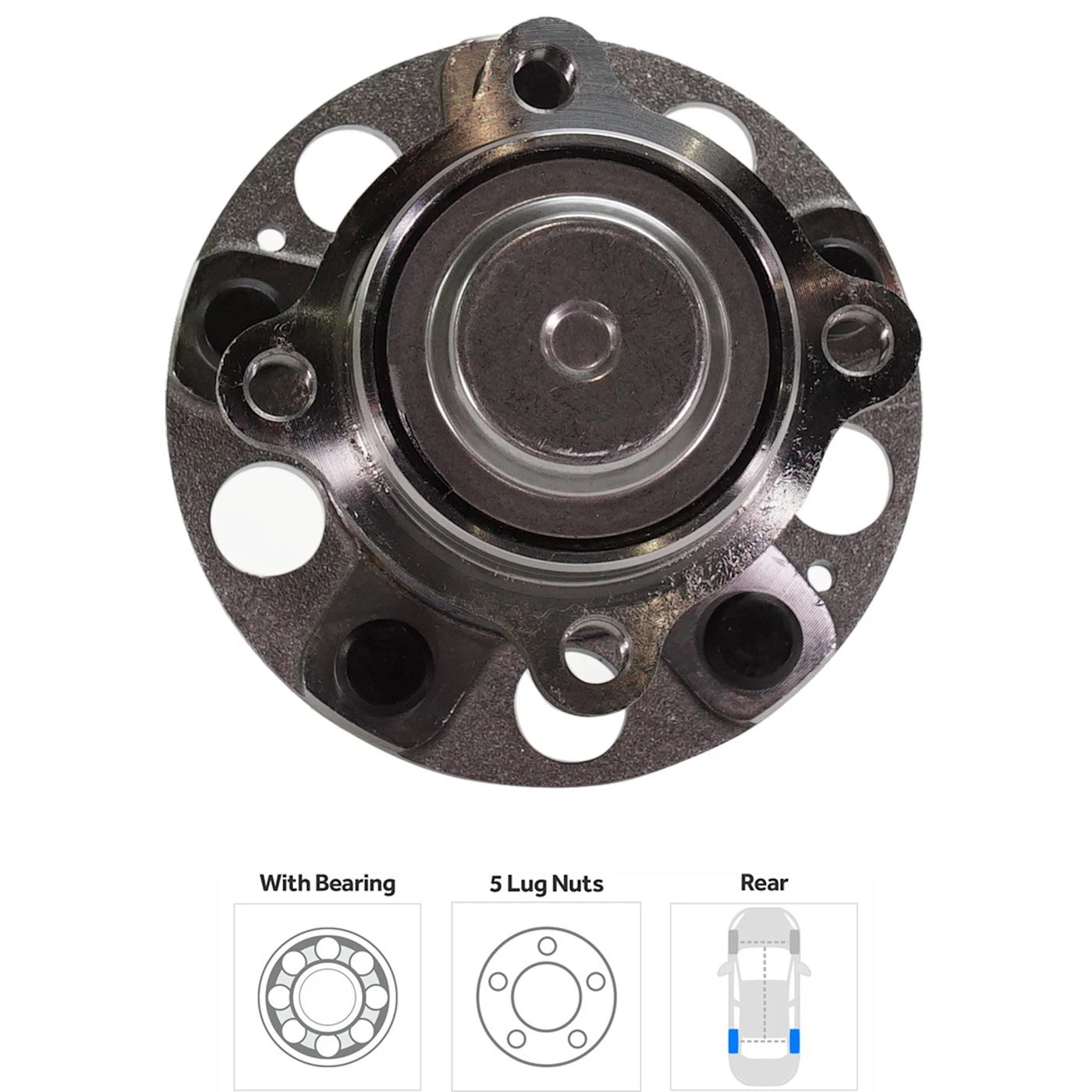 Set of 2 Wheel Hubs for Honda Accord (2014–2020) Rear Left & Right 5 Lug