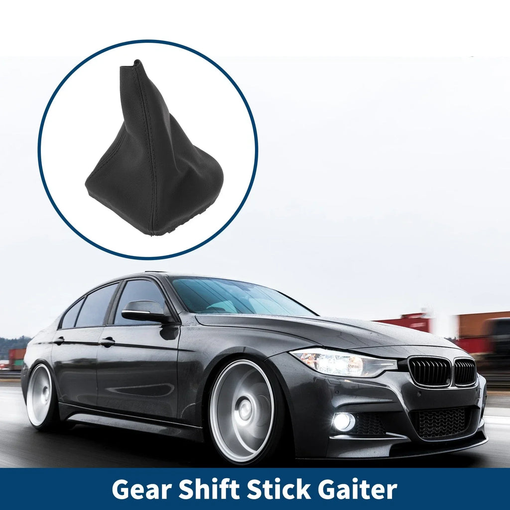 Gear Shift Gaiter Black Leather for BMW E60 E61 (2004-2008)