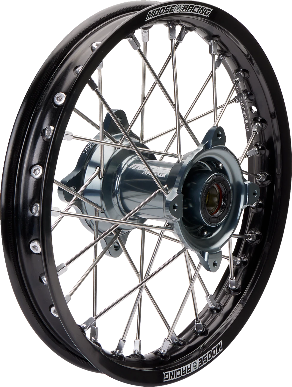 Wheel Assembly for Moose Offroad SX-1 (Rear) - Black Wheel/Gray Hub