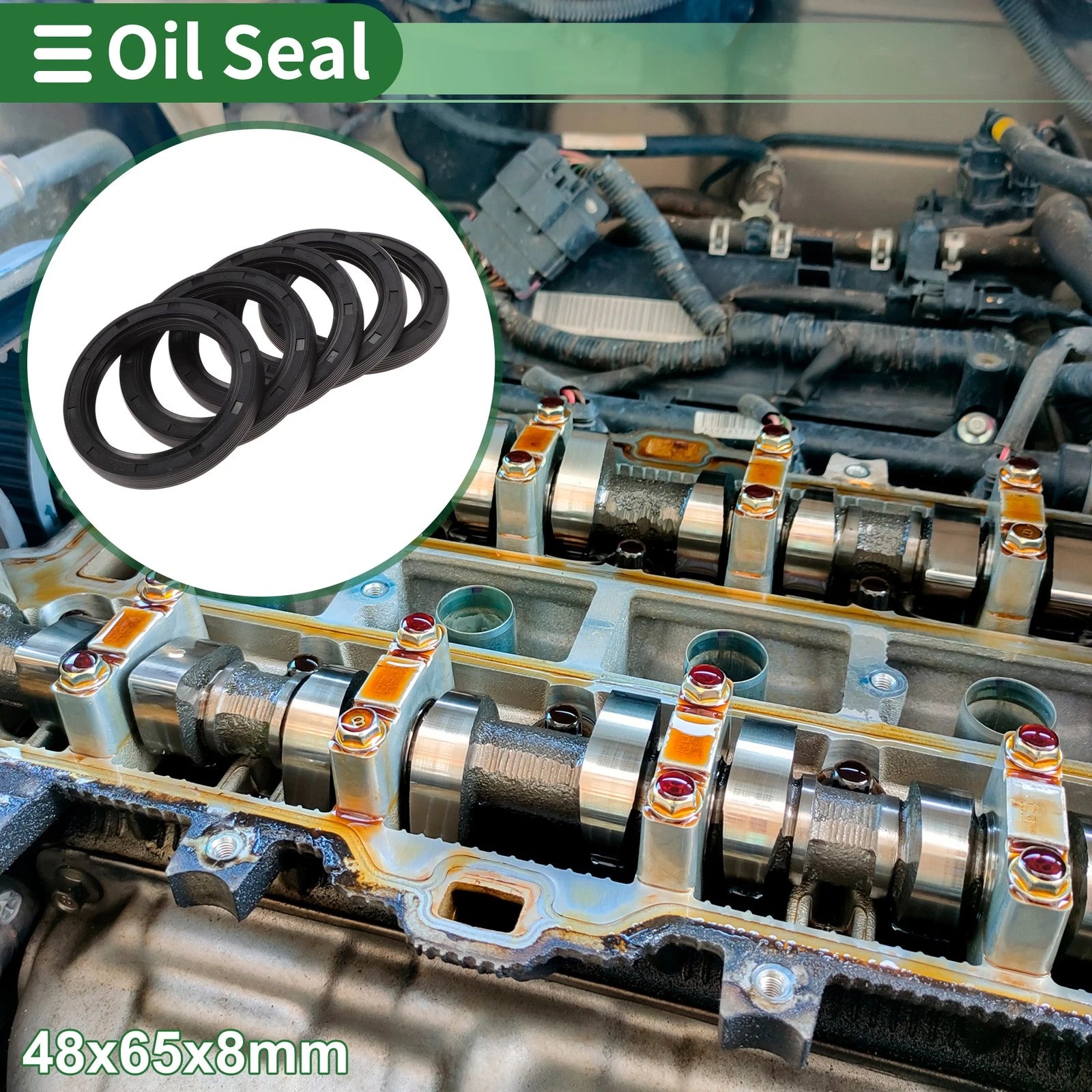Set of 5 Oil Seals NBR Rubber 48x65x8mm for Various Models 