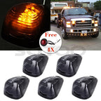 5PCS Smoke Amber LED Cab Running Marker & 4x Red Side Marker Lights for Ford Jeep