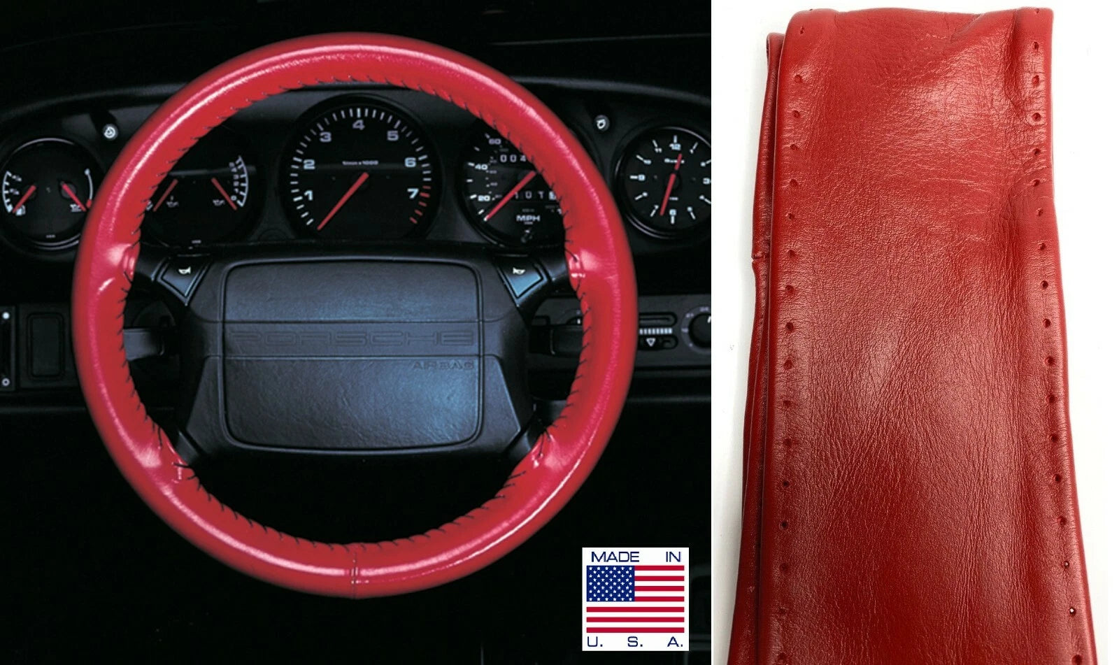 Genuine Leather Steering Wheel Grip Cover for Chevrolet (1983–2026)