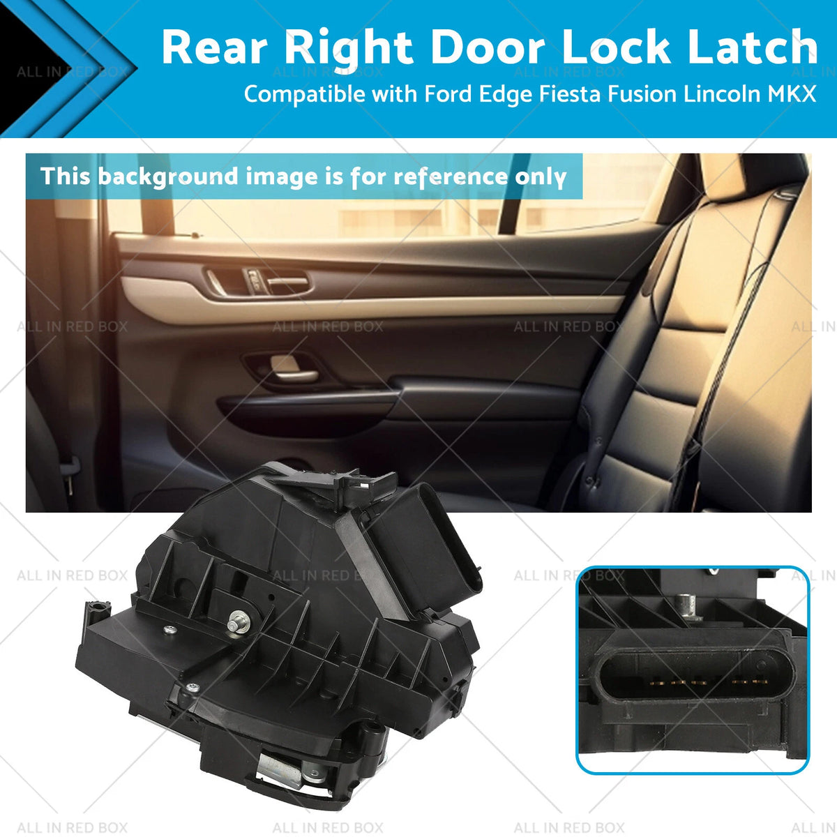 Rear Right Door Lock Latch Actuator for Ford Focus, Lincoln MKX, MKZ (2000–2023)