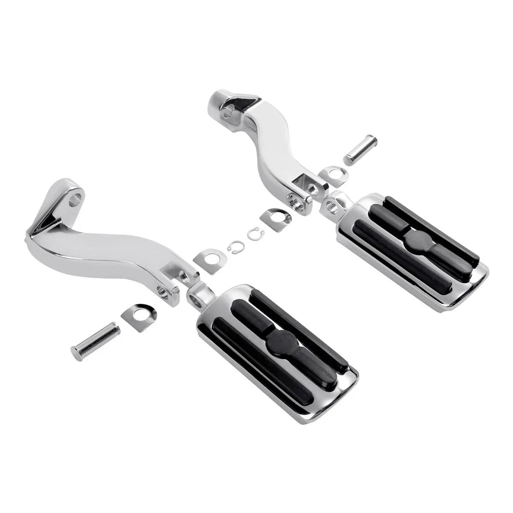 Chrome Passenger Footpeg Pegs Bracket Mount for Harley Touring (1993-2025)