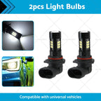2X 9006 HB4 LED Fog Light Bulbs 6000K White 3030 21 SMD for