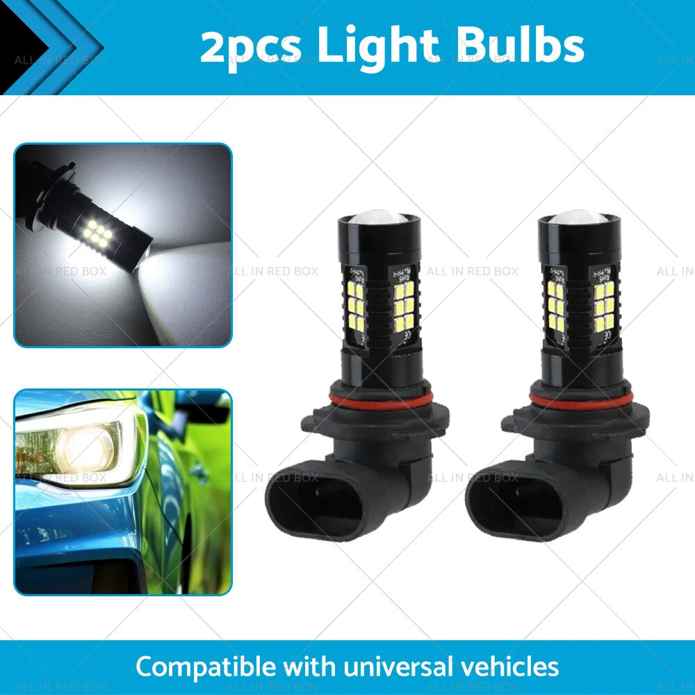 2X 9006 HB4 LED Fog Light Bulbs 6000K White 3030 21 SMD for