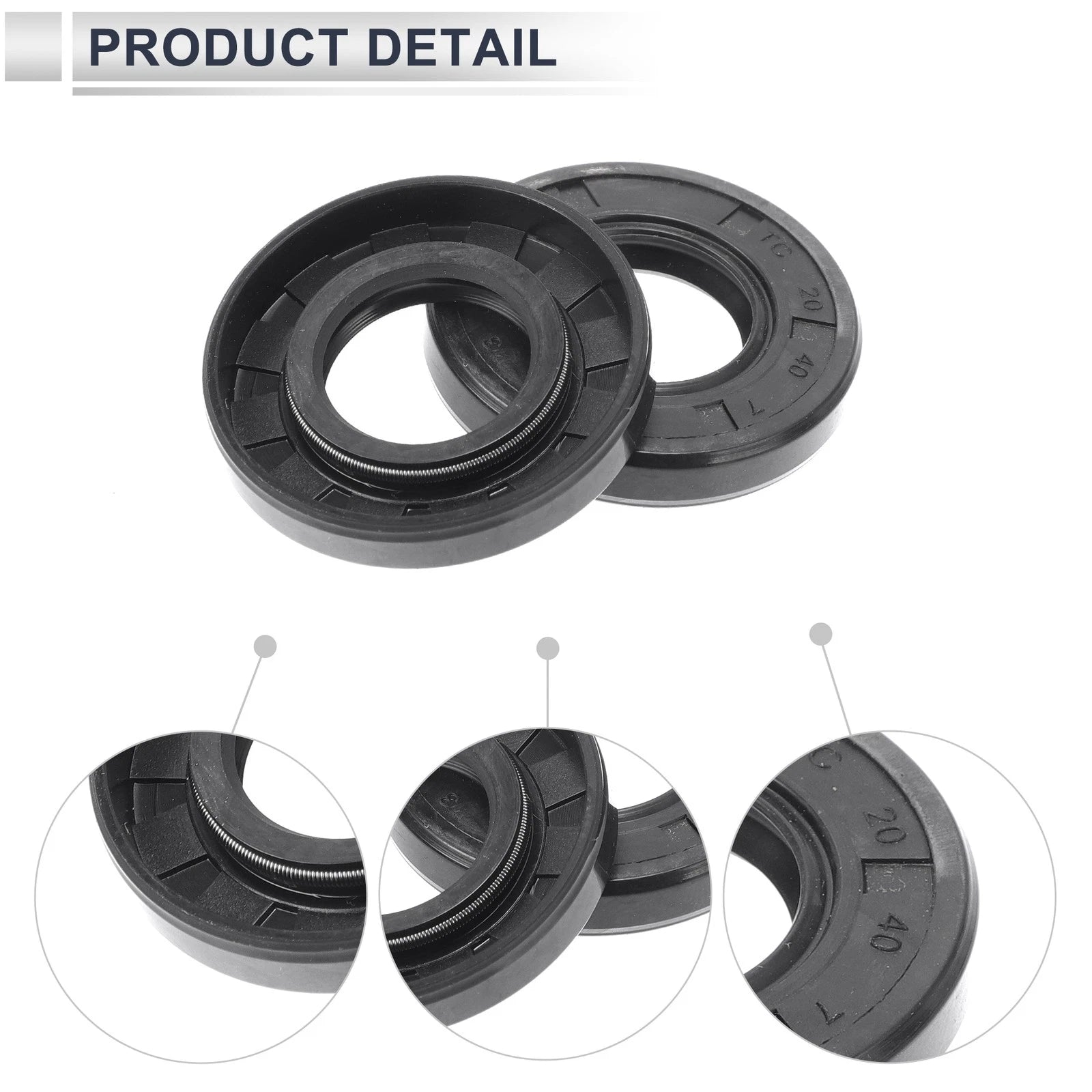 Set of 5 Oil Seal Rotary Shaft Seal 20x40x7mm Nitrile Rubber
