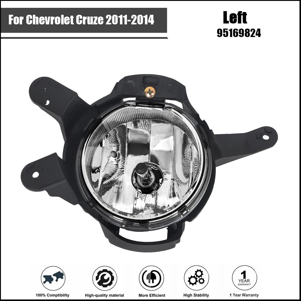 Front Fog Light Assembly for Chevrolet Cruze (2011–2014) Clear Halogen