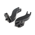 2X Black Passenger Rear Foot Peg Mount Kits for Harley Touring FLHT (1993–2016)
