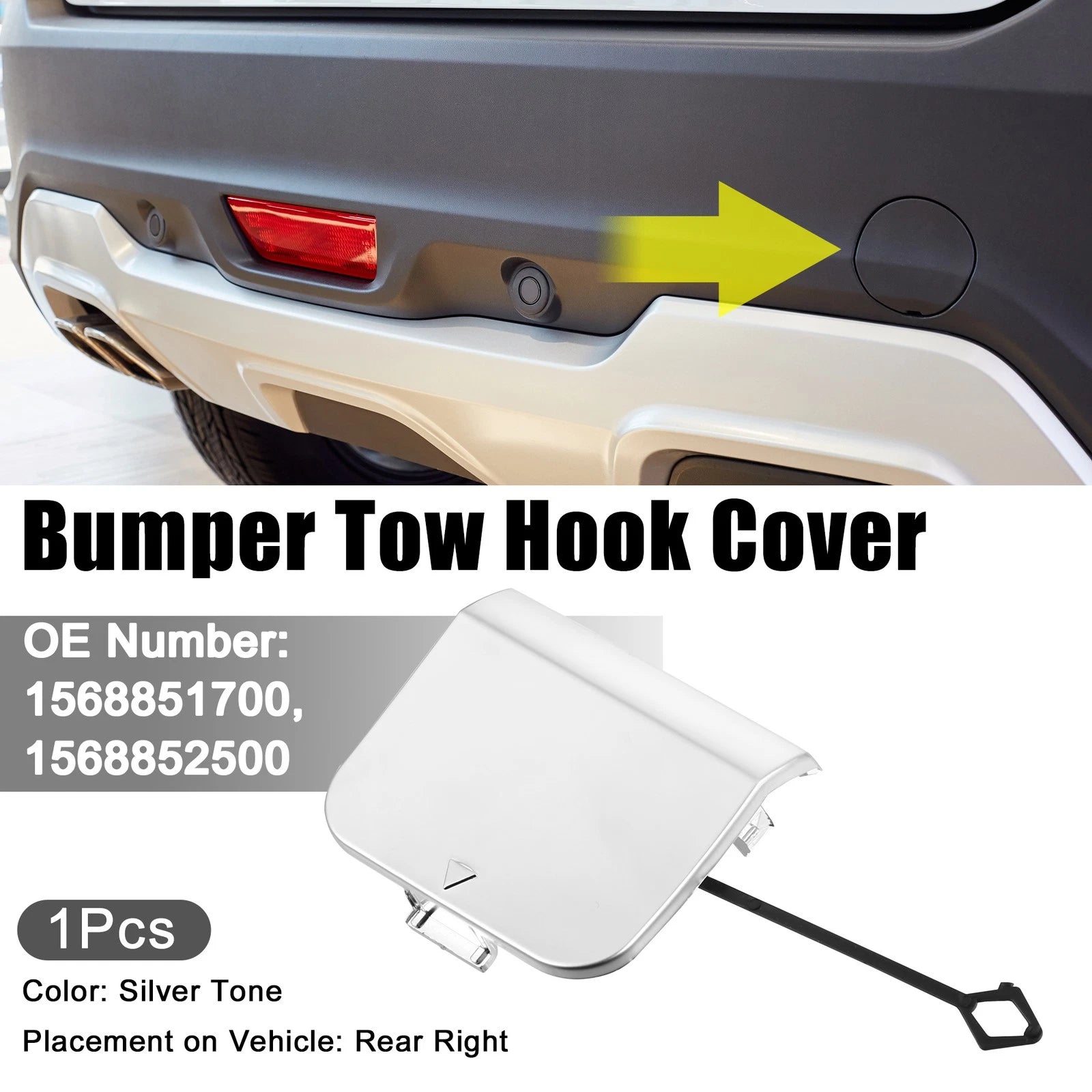 Rear Right Tow Hook Cover Cap 1568852500 for Mercedes-Benz GLA250 (2018–2020)