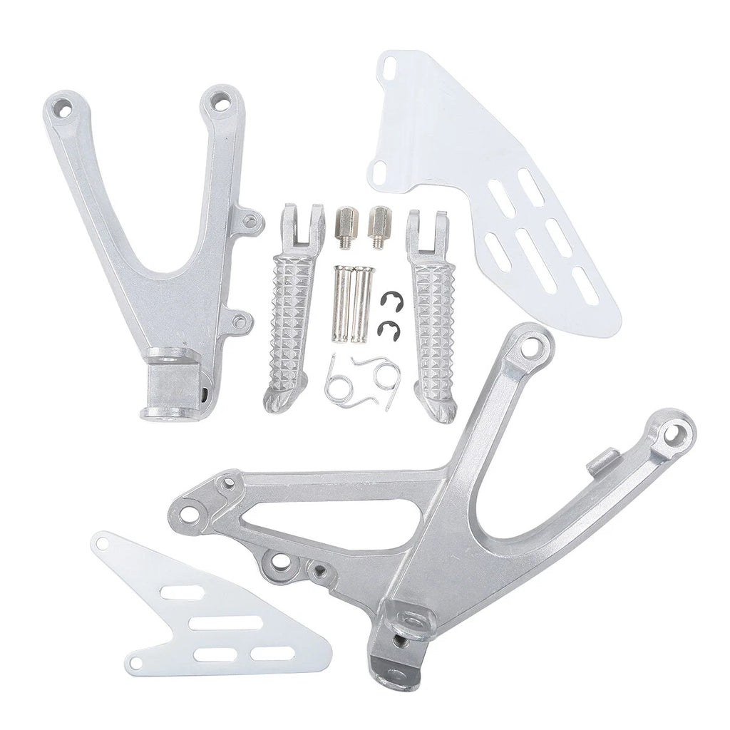 Set of 2 Front Rider Footrests Footpeg Brackets for Yamaha YZF R1 (2007–2008)
