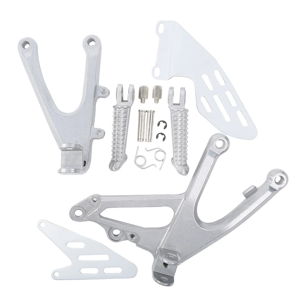 Set of 2 Front Rider Footrests Footpeg Brackets for Yamaha YZF R1 (2007–2008)