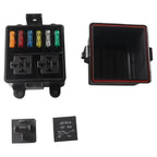 Fuse Box 6-Circuit 2 Relays Electrical for Truck RV Marine