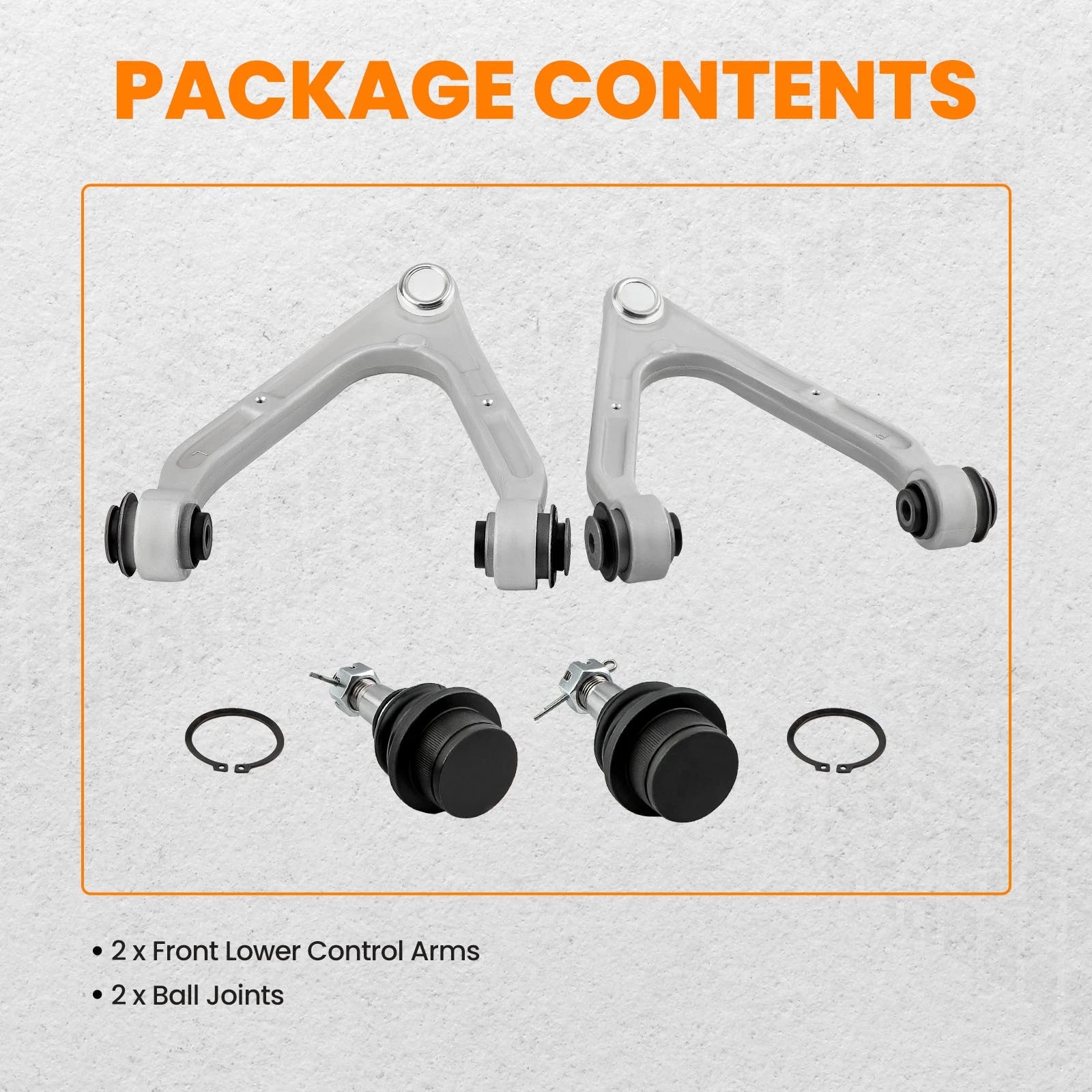 Suspension Kit with Upper Control Arms & Lower Ball Joints for Hummer H3 H3T (2006–2010)