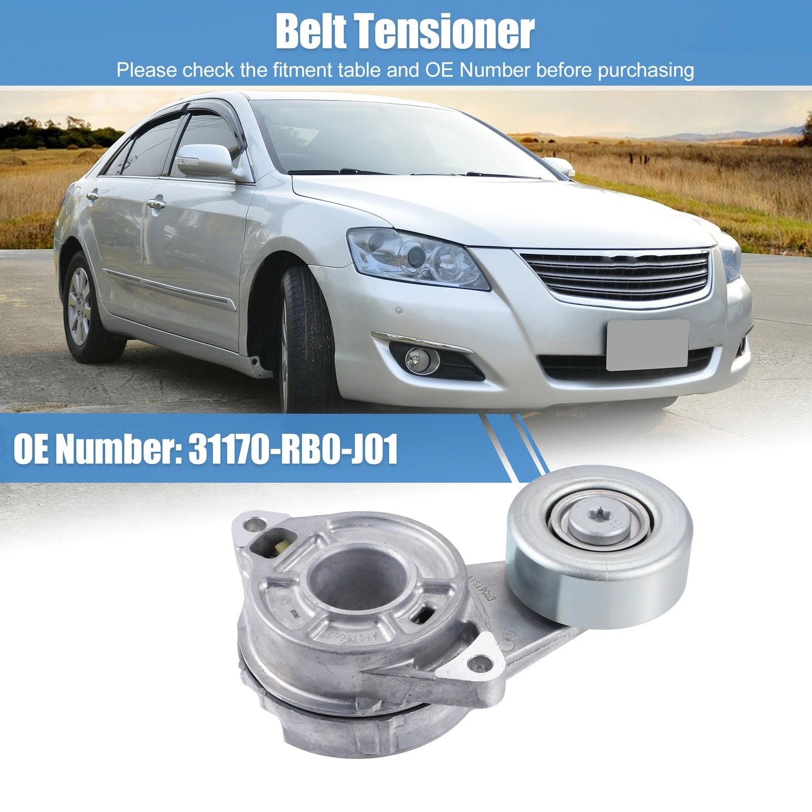 Engine Belt Tensioner Pulley for Honda Fit (2009–2013) 31170-RB0-J01