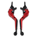 Pair Red Extendable Brake Clutch Levers for BMW F800GS/F800R (2008–2018)