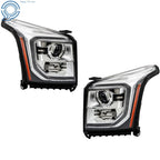 Pair HID LED DRL Projector Headlights for GMC Yukon XL (2015–2020)