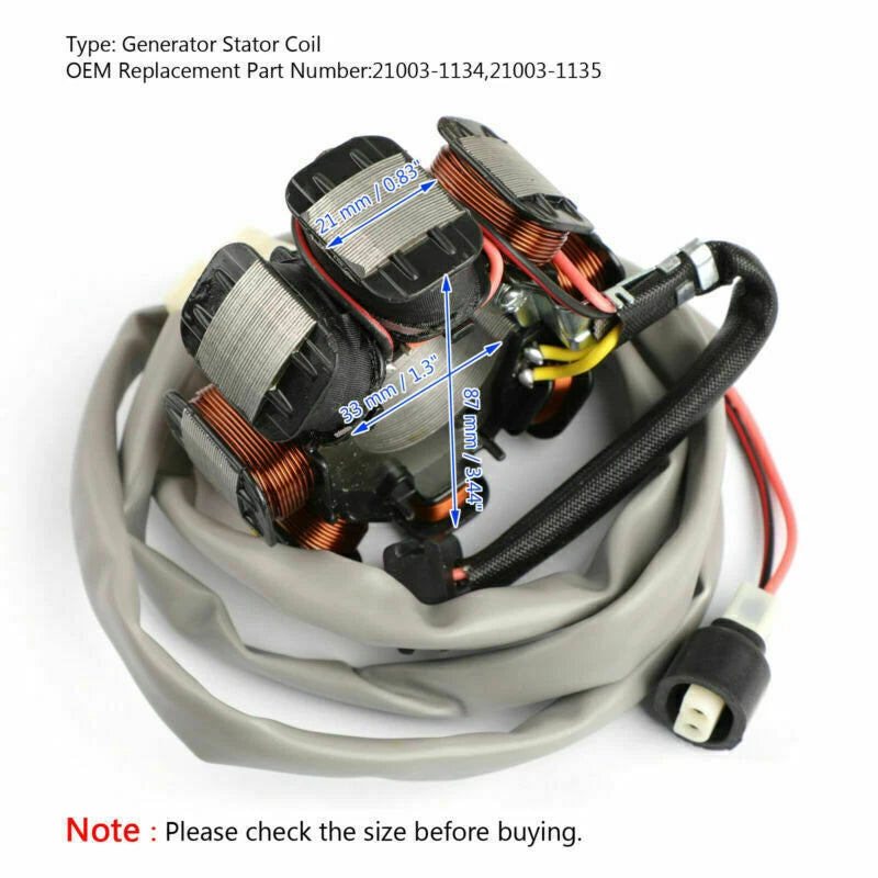 Stator Generator for Kawasaki KLF185A Bayou 185 ATV (1985–1988) T9