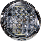 7-inch LED Headlight 90W Chrome for V-Twin Motorcycles (3500/2400)