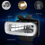 LED Projector Headlights for Chevy Trailblazer (2002–2009) Black Housing