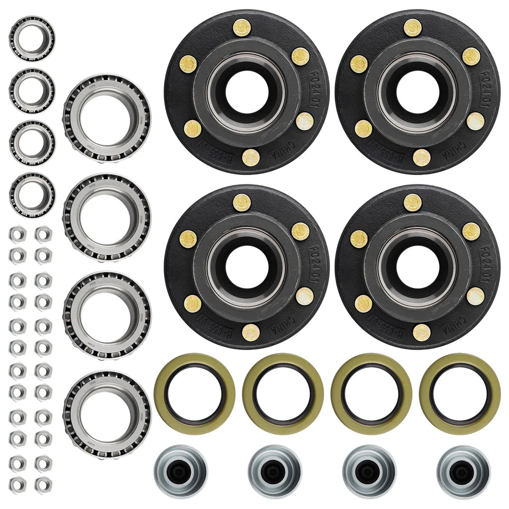 Hub Kit for Mobile Home Trailer 6000# Axle 6 Lug 6x5.5