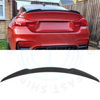 Black Rear Spoiler Wing for BMW F82 M4 Coupe (2015–2019) Carbon Fiber