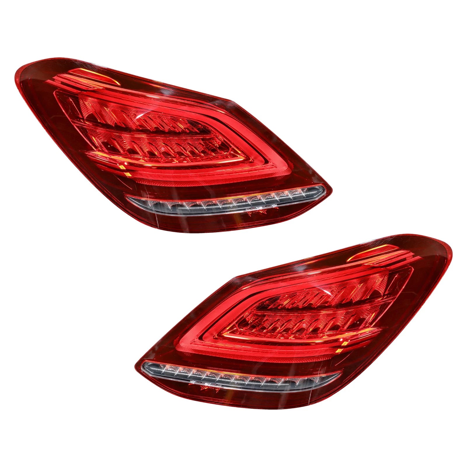 Set of 2 LED Tail Lights for Mercedes Benz W205 C-Class (2019–2021)