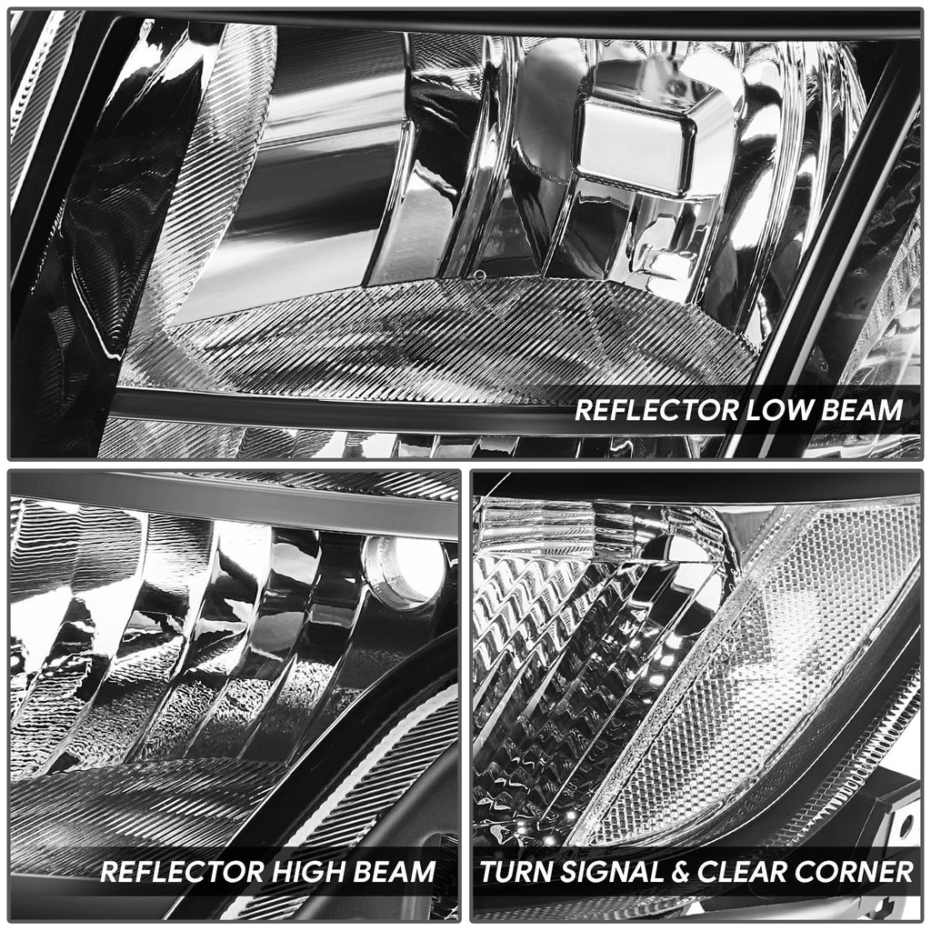 Black Housing Amber Corner Headlights for Ford Edge (2009–2010)
