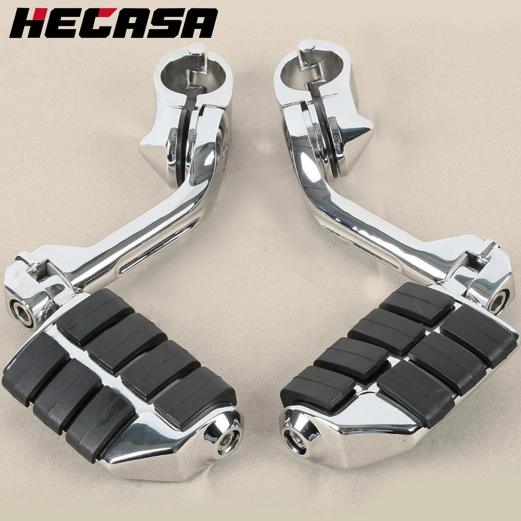 Long Foot Highway Pegs for Harley Road King, Street Glide (1-1/4" Bars)