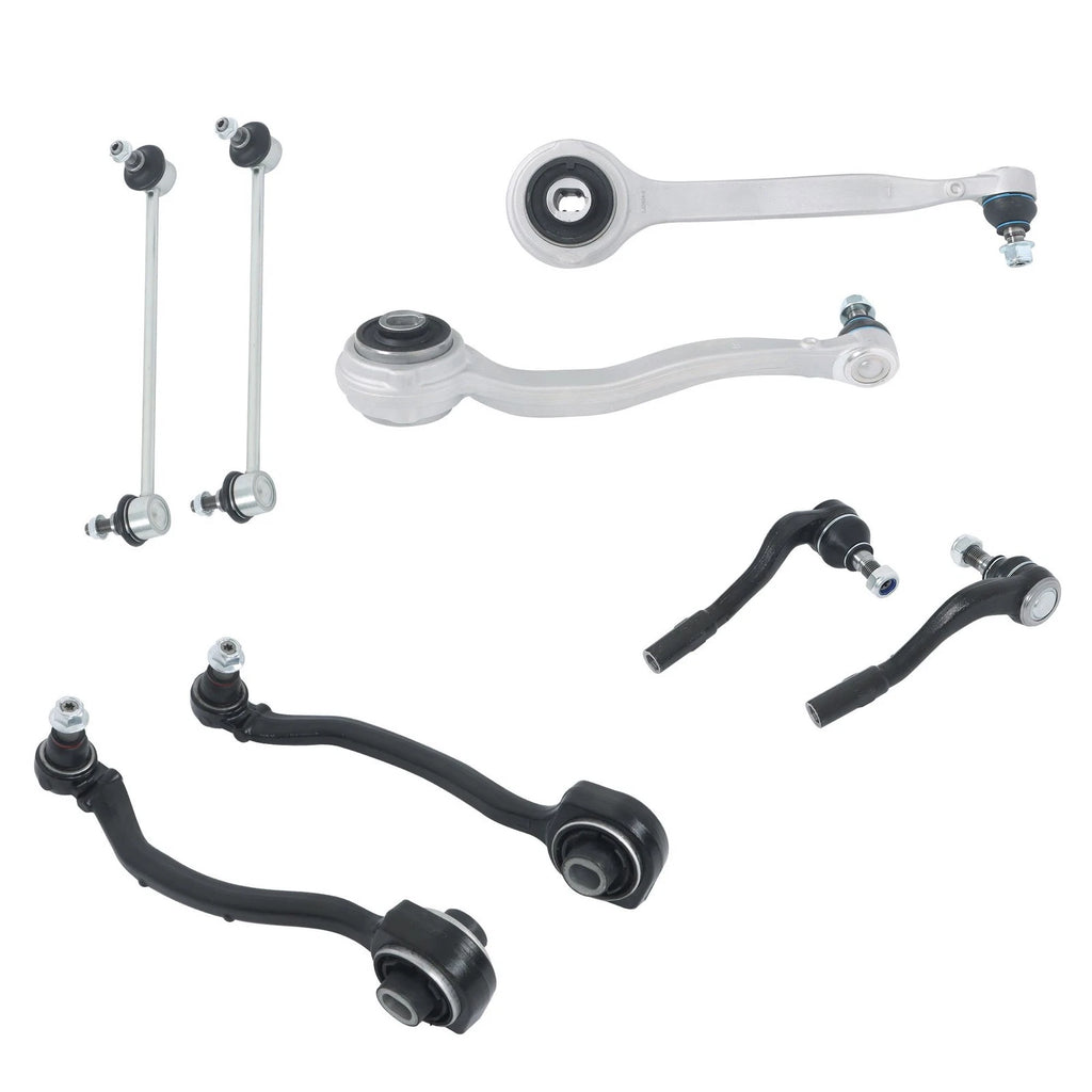 Set of 8 Front Control Arm Sway Bar Outer Tie Rod Ends for Mercedes-Benz CLK550 (2007–2009)