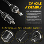2X Rear CV Axles for Polaris RZR 4/S/S4 900 1000