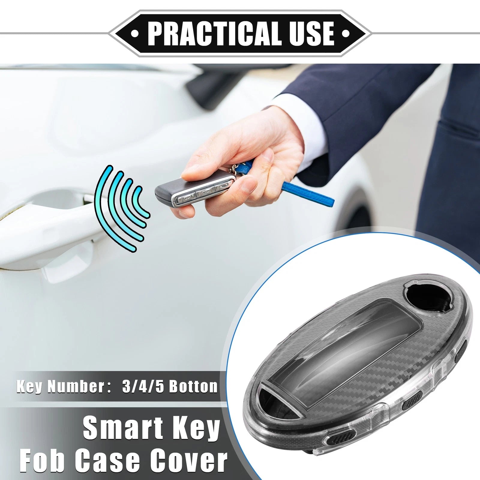 3 Button Remote Keyless Key Fob Cover for Nissan Serena X-Trail (2016–2023)