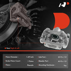 Pair Rear Brake Calipers with Bracket for Honda Pilot Ridgeline Acura MDX (2003–2021)