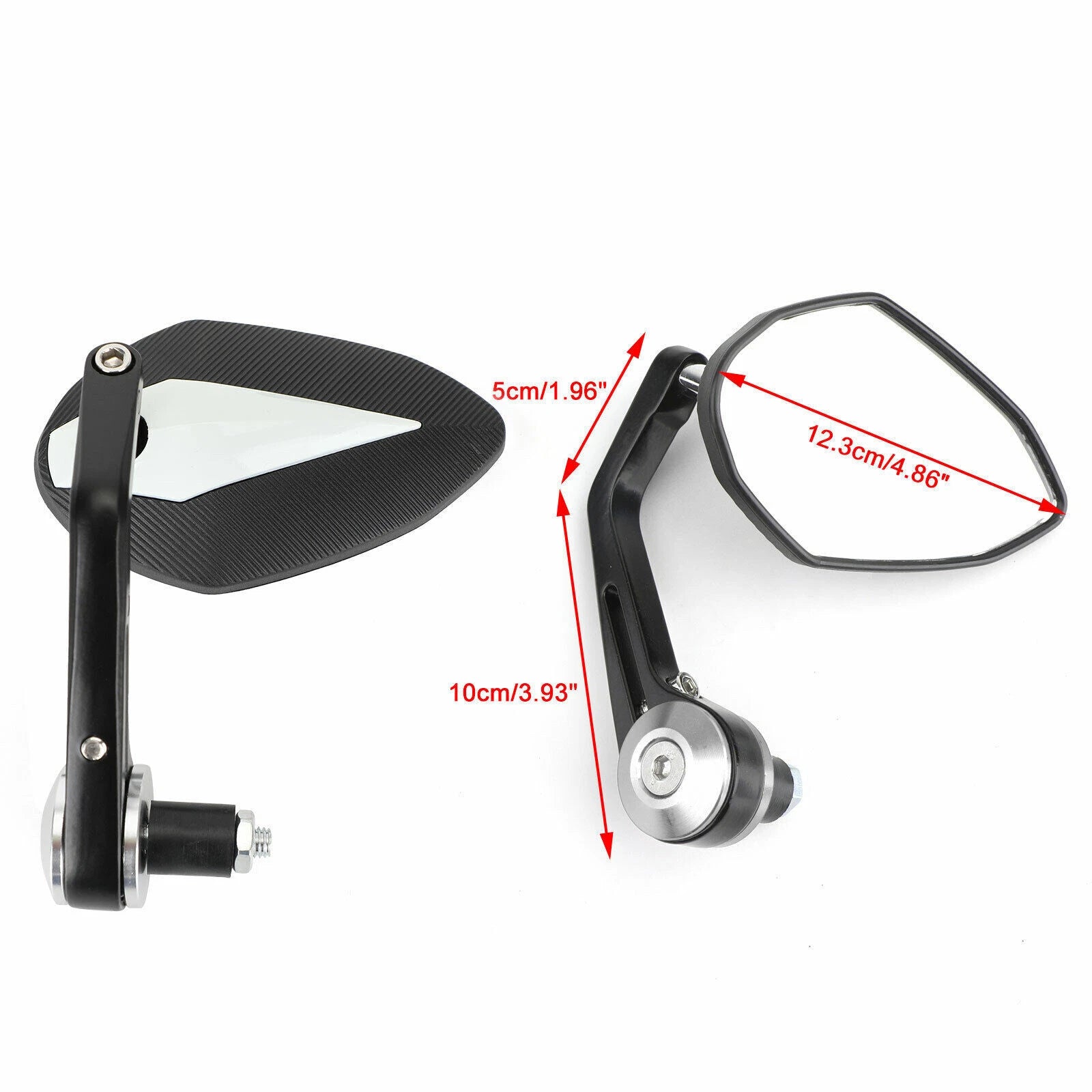 Handle Bar End Mirrors for Kawasaki Z1000 Z900 Z800 Z650 (2017–2023)