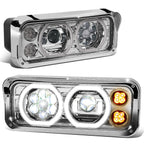 Full LED Dual Halo Projector Headlights for Peterbilt Kenworth (1981–2019)