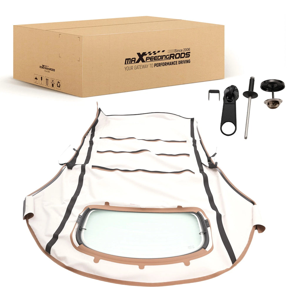 Black Convertible Soft Top for VW Beetle (2003–2009) VWNB TAN-STF Glass Window